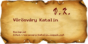 Vörösváry Katalin névjegykártya