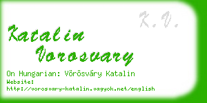 katalin vorosvary business card