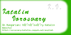 katalin vorosvary business card